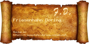Friesenhahn Dorina névjegykártya